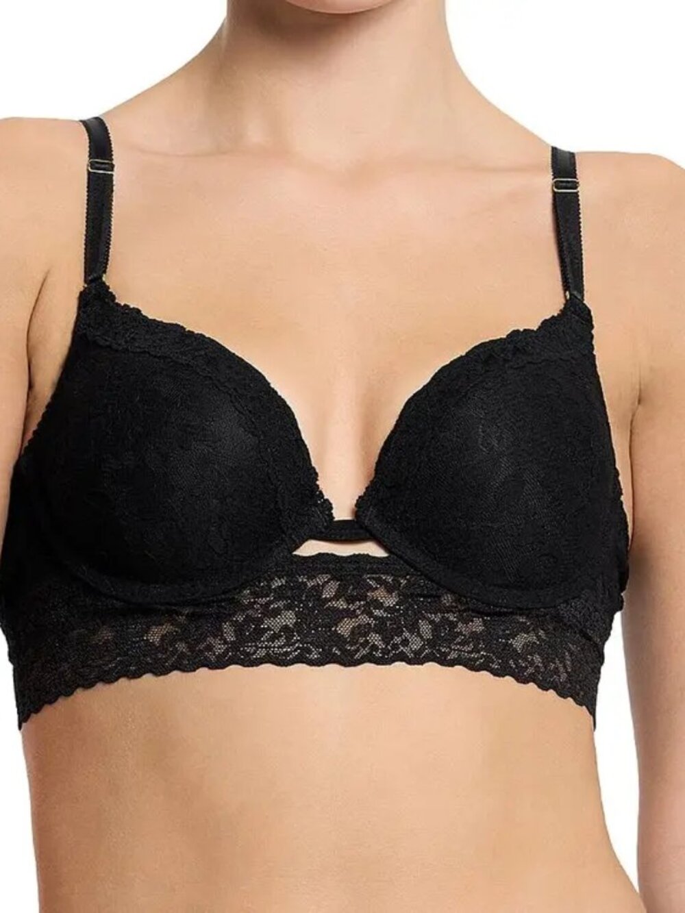 NWT Hanky Panky Signature Lace Plunge Push Up Bra 38 C